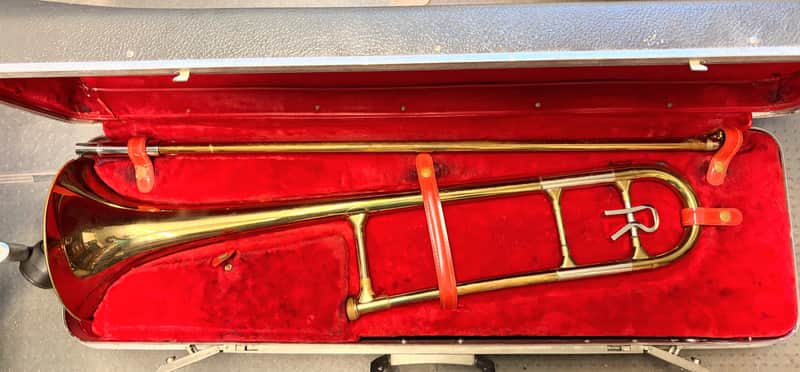 Reynolds TO58 Medalist Trombone 1962 W/ Samsonite Hard Case PLAYER image 1