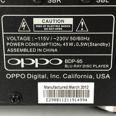 Oppo BDP-95 Universal Audiophile Blu-ray Disc Player Hi-Res Audio image 12