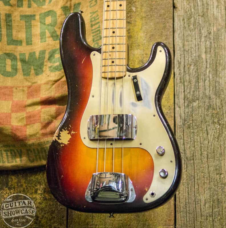 Fender 1958 Precision P Bass 3-Tone Sunburst All Original image 1
