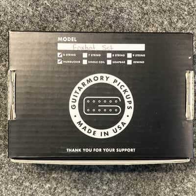 Mint Guitarmory Foxbat 6-String Humbucker Guitar Pickup Set, Black w/ Black Screws image 2