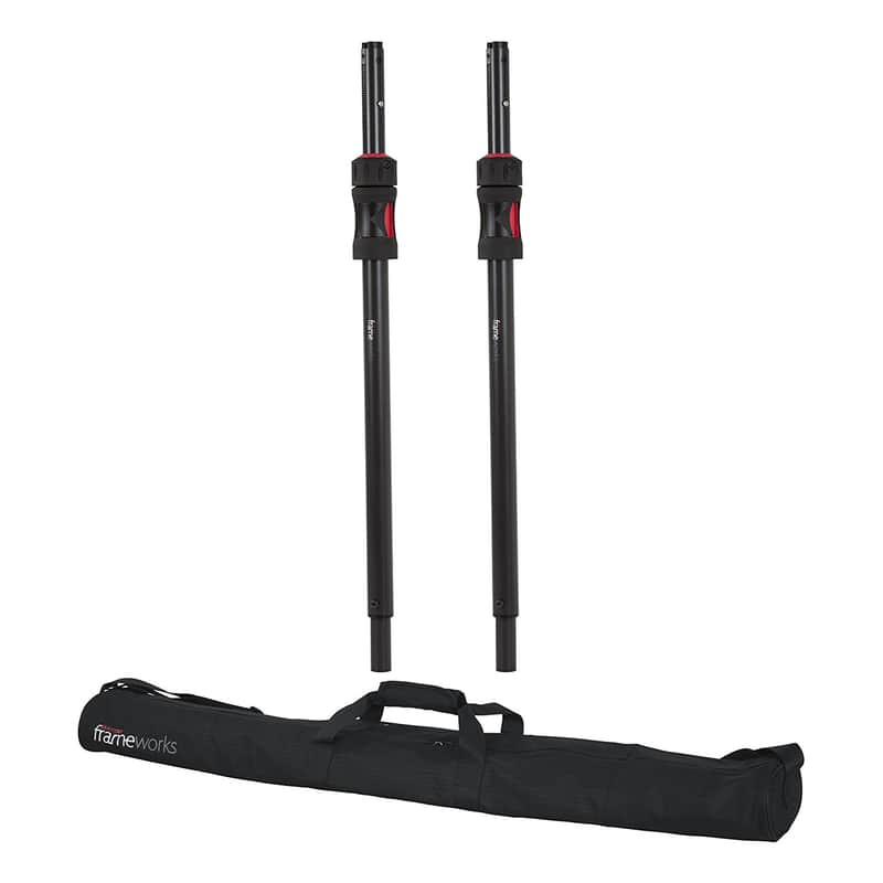 Gator GFW-ID-SPKR-SPSET Frameworks QSC KW181 Speaker Pole Set with Carry Bag image 1