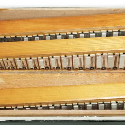 Bayan Accordion Tulskiy Tula 3 Row Chromatic Button Accordion 120 Bass, Vintage Music Box B System, New Straps, Soviet Harmonica, 2758 image 11