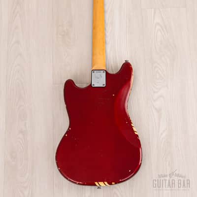 1974 Fender Competition Mustang Vintage Offset Guitar Competition Red w/ Case image 3