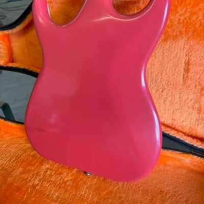 Vintage 1950s 1960s Burns London ‘Custom’ Pink Sonic Bass Guitar Ex. Bill Wyman *Ronnie Lane* image 16