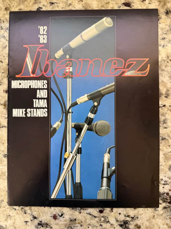 Ibanez Microphones and Tama Mike stands catalog brochure 1981 IM60 IM69 IM80 image 1