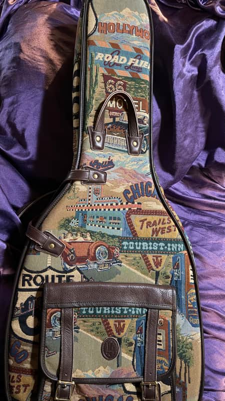Levy’s CMT20-BAN Tapestry & Leather Acoustic Guitar Gig Bag – Excellent – Discontinued image 1