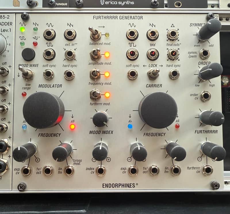 Endorphin.es Furthrrrr Generator Eurorack Synth Module - Silver image 1