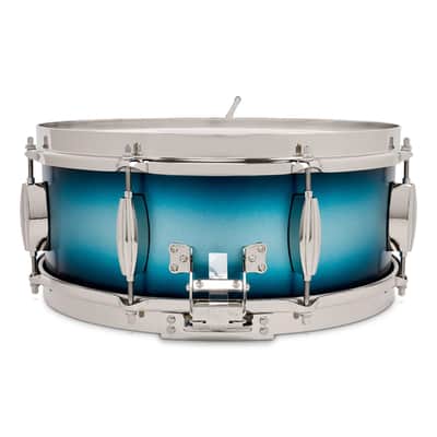 Slingerland Radio King Snare Drum, 5.5x14", Blue & Silver Lacquer image 4