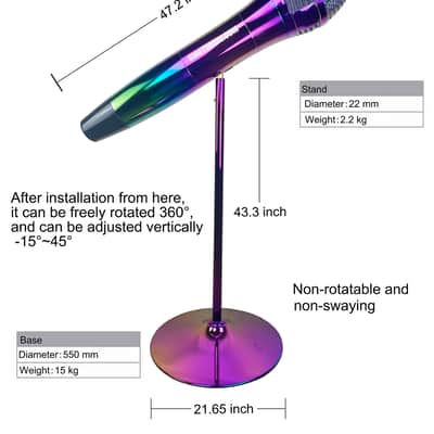 Singtronic Professional  X-Large Karaoke Wireless Microphone w/ Stand image 5