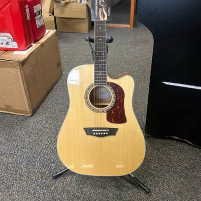 Washburn Heritage Series HD10SCE Acoustic-Electric Cutaway Dreadnought Guitar 2010s - Natural image 1
