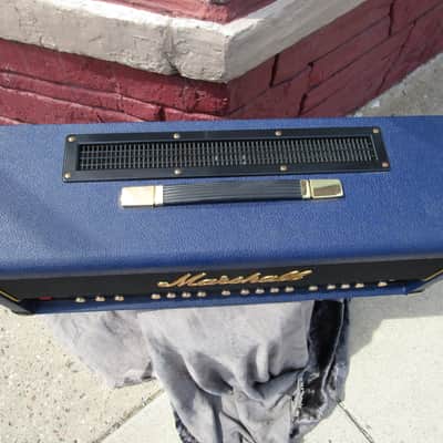 Marshall 1962-1992 30th 6100LE Anniversary BLUE 100 watt FULL Stack near Mint w/ original shipping image 11