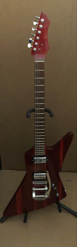 Custom Explorer-Type Electric Guitar LOADED - Gloss Red image 1