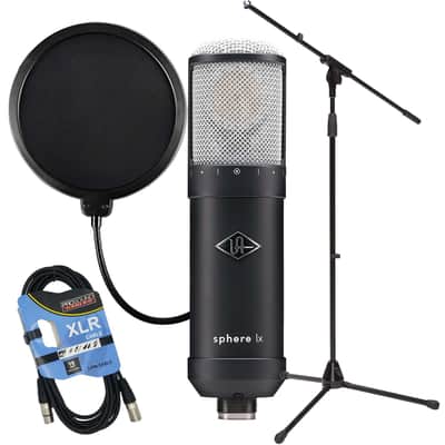 Universal Audio Sphere LX Modeling Microphone - Mic Stand - Pop Filter - XLR Cable Bundle image 1
