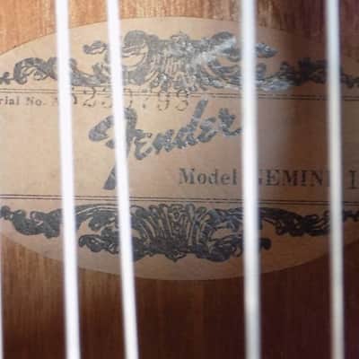 FENDER Gemini 1 Nylon String Classical Acoustic Guitar / Hard Case image 14