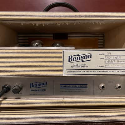 Benson Monarch Half Stack Head And Cabinet Original Version Striped White image 5