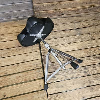 Drum Stool Custom Percussion With Cloth Saddle Shape Top USED! RKPTC300526 image 2
