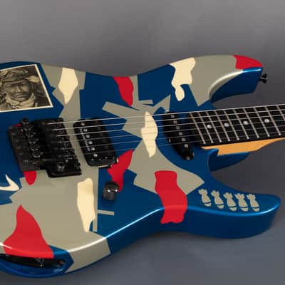 ESP Kamikaze II George Lynch Blue Camo 1989 image 7