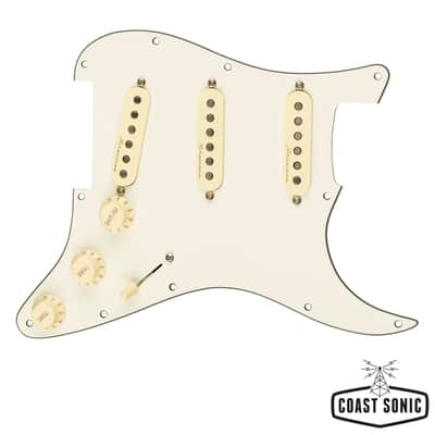 Mint Fender Pre-Wired Strat Pickguard - Vintage Noiseless SSS - Parchment image 1