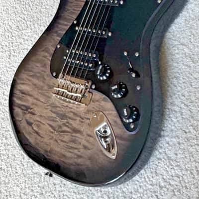 RARE 2019 Fender® QMT Pale Moon Ebony Stratocaster With Case & Candy NEAR MINT! image 8