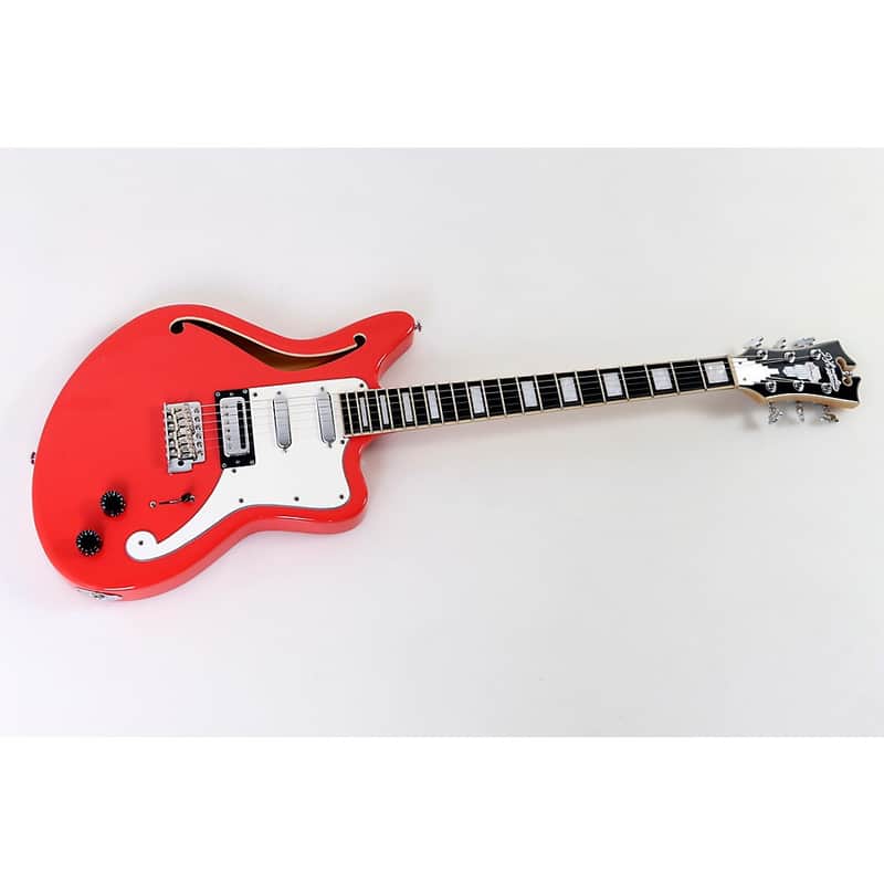 D'Angelico Premier Series Bedford SH Limited-Edition Electric Guitar with Tremolo Regular Fiesta Red image 1