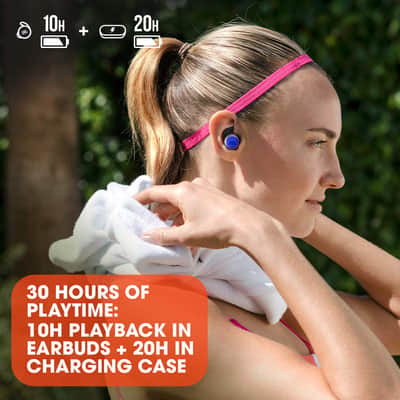 JBL Reflect Mini NC TWS - Small waterproof sports in-ear headphones with Bluetooth, with charging case, in black image 5
