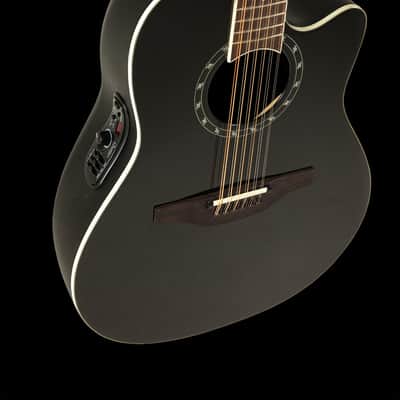 Ovation 2751AX-5-G Pro Series Standard Balladeer 12-String Deep Contour Acoustic-Electric Guitar Black image 7