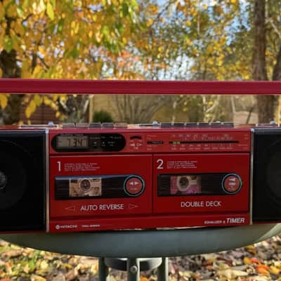 HITACHI TRK-W203 Rare Vintage Cassette Deck Boombox Japan Retro Warranty image 10
