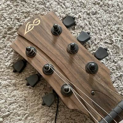 LAG Glossy Black HH Electric Guitar, Solid Mahogany Body, Mahogany Neck, Rosewood Fretboard image 11