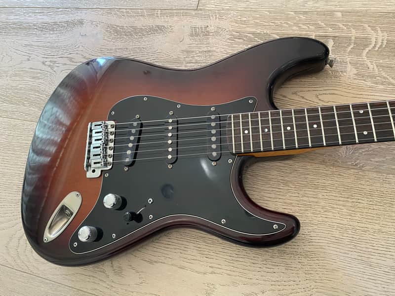 1980s PGM Moon Stratocaster Mahogany Custom Shop Dark Brown