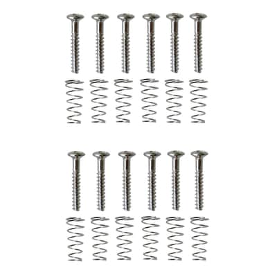 12 Sets Single Coil Pickups Mounting Screw And Adjusting Spring Kit 20X3Mm Mount Springs Screws For Fender Stratocaster Pickups Tele St Strat Pickup Bass Guitar Neck/Middle/Bridge Humbucker image 1