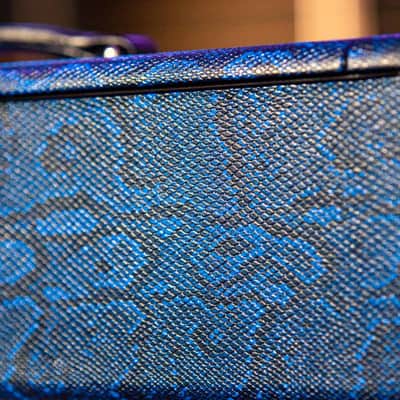 Friedman BE-50 Deluxe Head with 4×12 Cabinet - Blue Python Tolex image 4