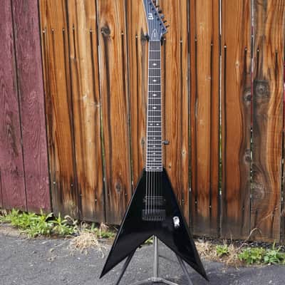 ESP LTD SIGNATURE SERIES JS-7 Baritone Black 7-String Electric Guitar w/ Case image 2