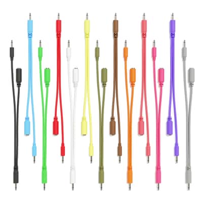 ExcelValley [13-Pack | 180 cm - 70.87"] Hopscotch Mono Splitter Y Patch Cables TS 3.5mm 1/8" Eurorack Synth image 7