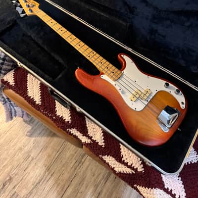 Fender Precision Bass with Maple Fretboard 1980 - Sienna Sunburst image 1
