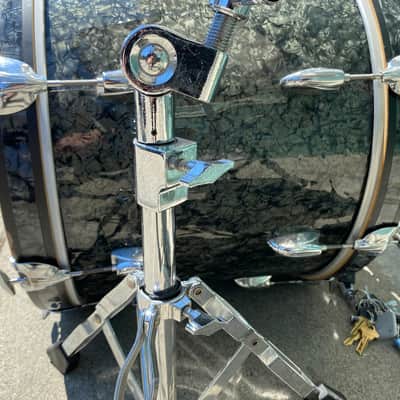 Gretsch 18”  Round Badge Drum Set 1960’s - Holy Grail of Jazz Drum Kits! Black Diamond Pearl 3 piece drum set image 2