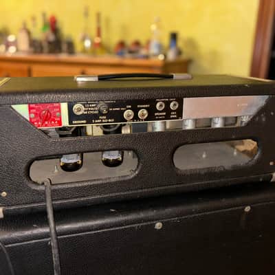 Vintage Fender Bassman Blackface Piggyback Head + Original 2x12 Cabinet image 6
