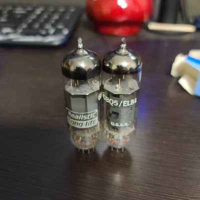 Pair of Realistic  EL84 / 6BQ5 Tubes - Made in Russia image 1