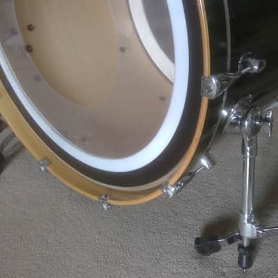 VTG MAPEX 24"x18" Maple Bass Drum Emerald Green "Pro M" 10 Lug No Holes- Gorgeous image 5
