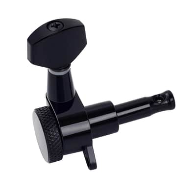 6R Guitar Locking String Tuning Pegs 18:1 Ratio Sealed Guitar Tuning Keys Machines with 45 Degree Fixing Tag for Strat ST Tele Electric Guitar Pack of 6 JT/ZSJXQ-01 Black image 5