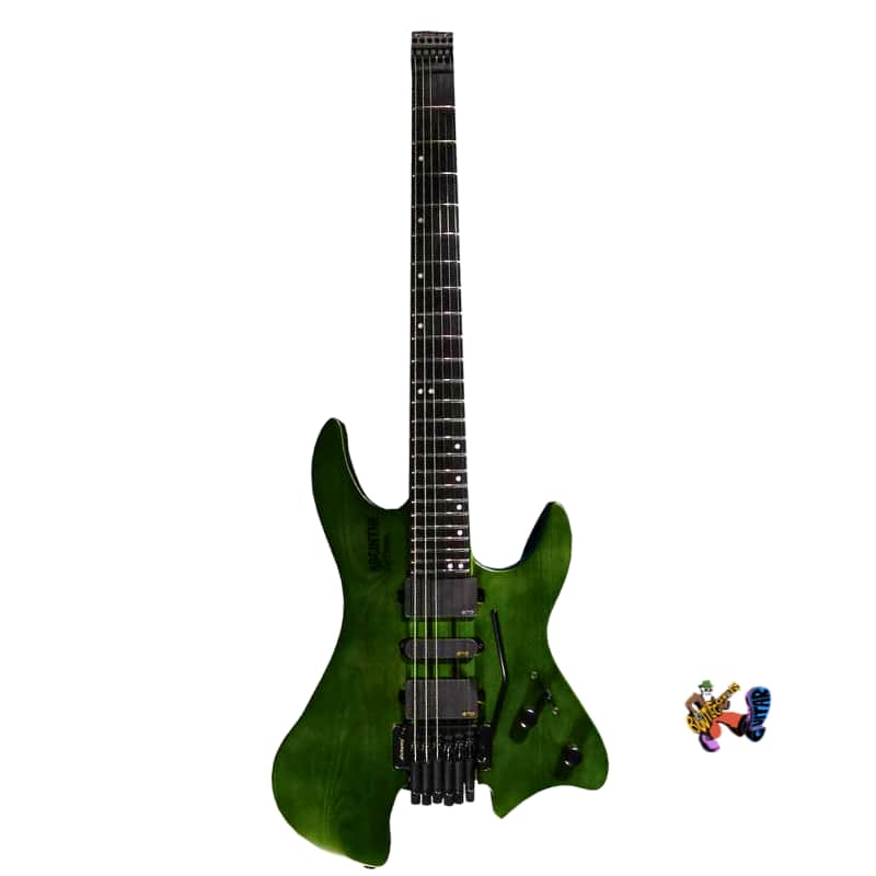 Bootlegger Guitar  Absinthe  Headless 2022 Green Matte EMG Coil Split Tremolo Case image 1