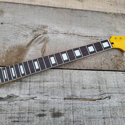 22 Steel Fret Pearloid with Binding rosewood ST Neck guitar Neck replacement fits OEM Project image 14