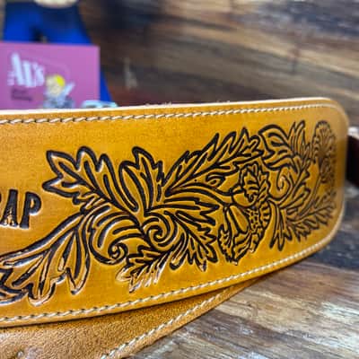 Blue Bell Straps  MONTEREY Artisan Custom for Al’s Music Factory  Aniline Patina Washed Silver Hardware image 6