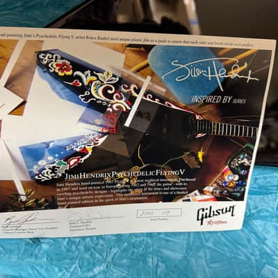 GIBSON CUSTOM SHOP FLYING V HENDRIX 2006 - Black/Paisley Painted image 8