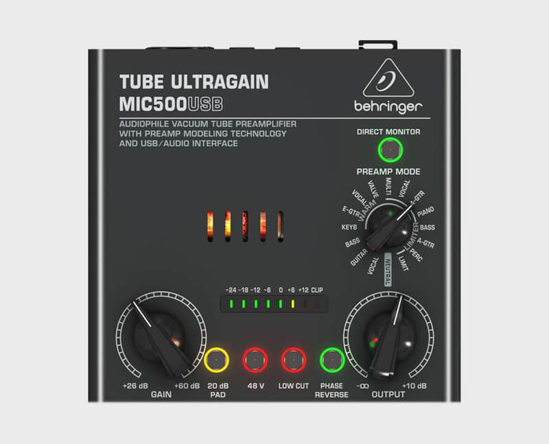 Behringer MIC500USB Tube Ultragain Mic Preamp image 1