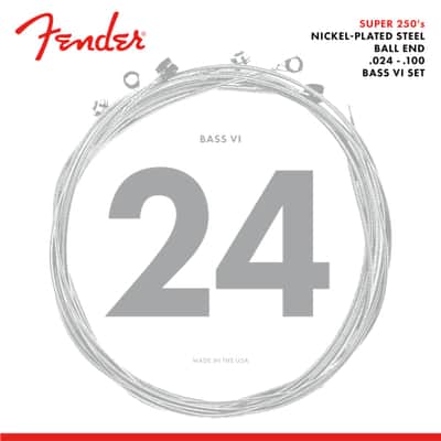 Fender Super 250B6 Nickel-Plated Steel BASS VI Guitar Strings - 24-100 image 2