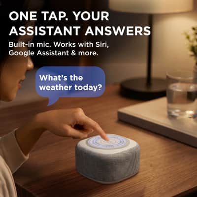 Gemini BRS-180 Bluetooth Home Speaker – Night Light, 15 Sleep Sounds, LED Alarm Clock & Voice-Assistant Button image 3