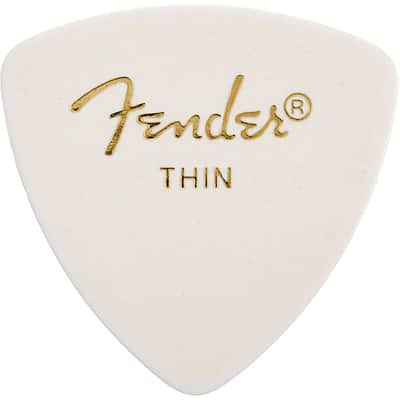 Fender 346 Classic Celluloid Guitar Picks - WHITE - THIN - 12-Pack (1 Dozen)