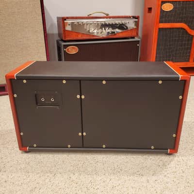 KW Cabs HB-2 - Cherry Red Sapele & Black Tolex 2x12 Guitar Speaker Cabinet image 7
