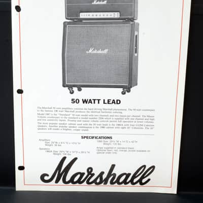 Early '70s Marshall Amplification Product Sheets & Price List image 2