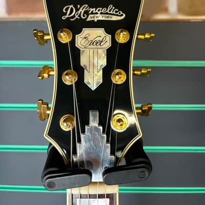 D'Angelico Excel EX-59 P90 Solid Black 2016 Hollow Body Electric Guitar image 8